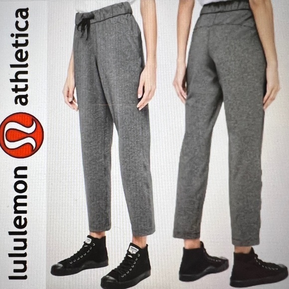 lululemon athletica Pants - Lululemon On The Fly 7/8 pull on sweatpant. Women’s size 4. Gray